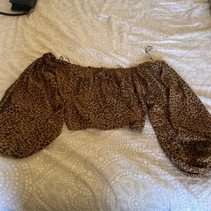 Cheetah print crop top.